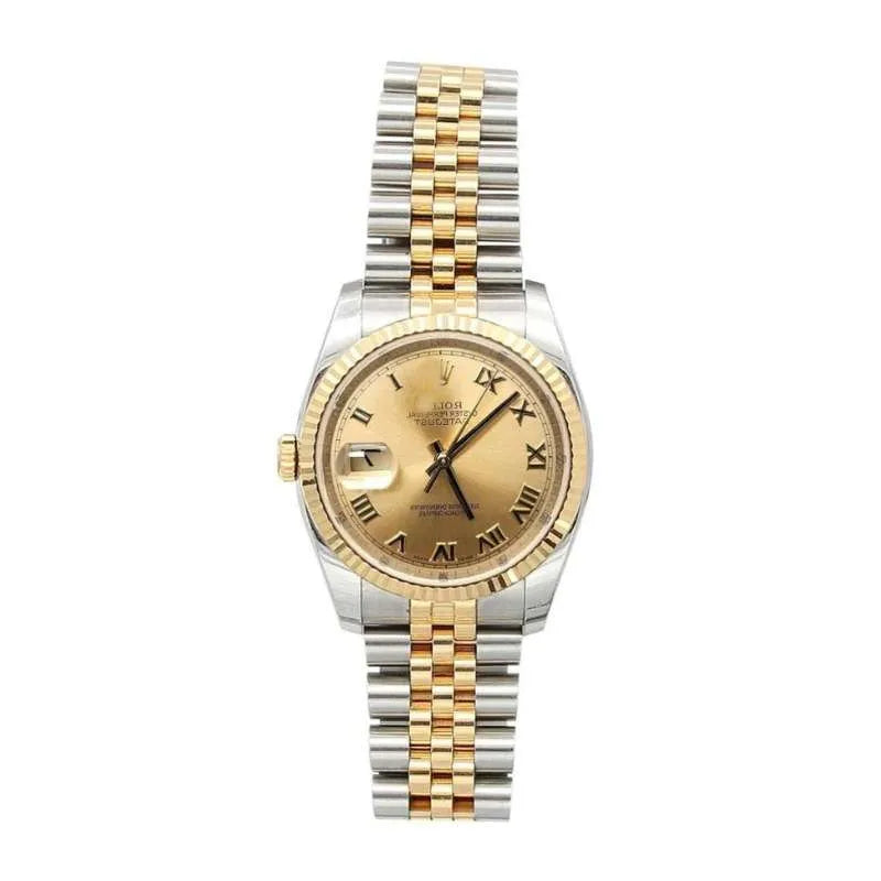 Rolex Date Just Champagne Gold RLX016